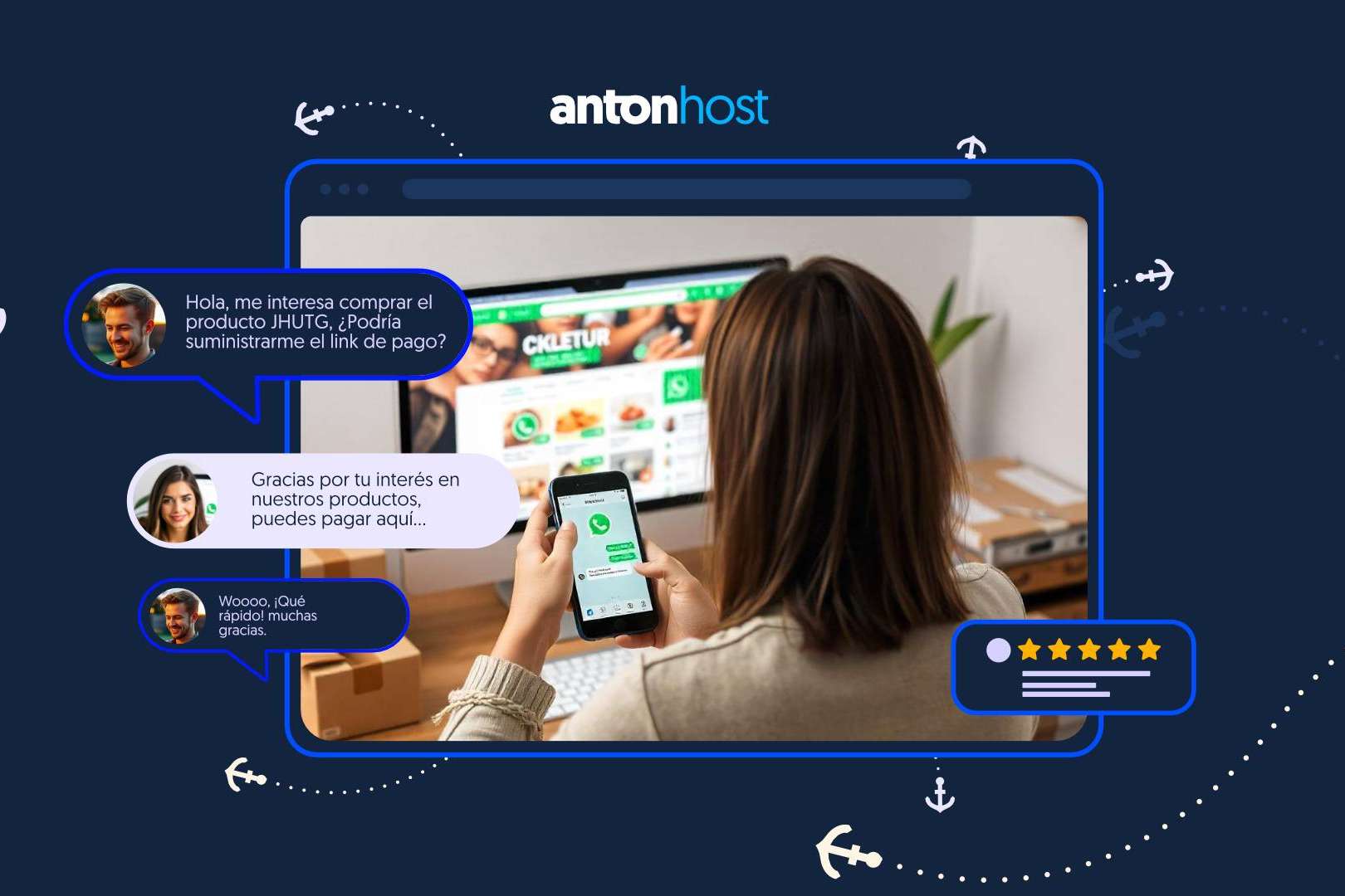 AntonHost lanza generador de enlaces de WhatsApp personalizados